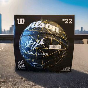 Caitlin Clark Edition Wilson Repetition Game Basketball Size 5 Black BRAND NEW